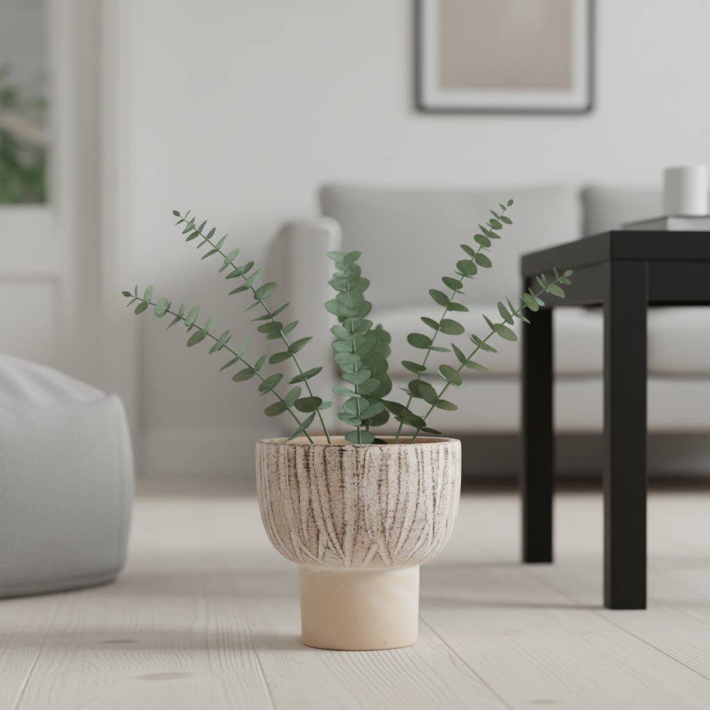 北欧风木质花盆绿植摆件客厅餐厅现代简约轻奢装饰品