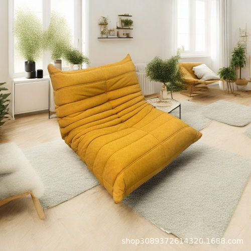 懒人沙发togo毛毛虫椅子麂皮绒躺椅休闲椅高密度海绵休闲爆款舒适