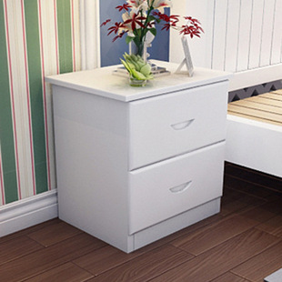 新款简约现代实木床 松木高箱体床储物柜床床头柜双抽屉