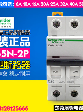 空气开关 小型断路器 IC65N 2P  C型 1A-63A