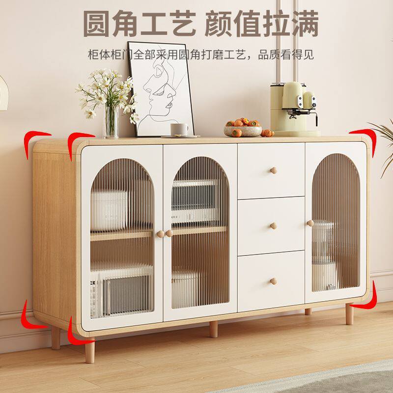 餐边柜家用厨房储物柜组合靠墙一体防水酒柜客厅收纳柜酒柜橱柜