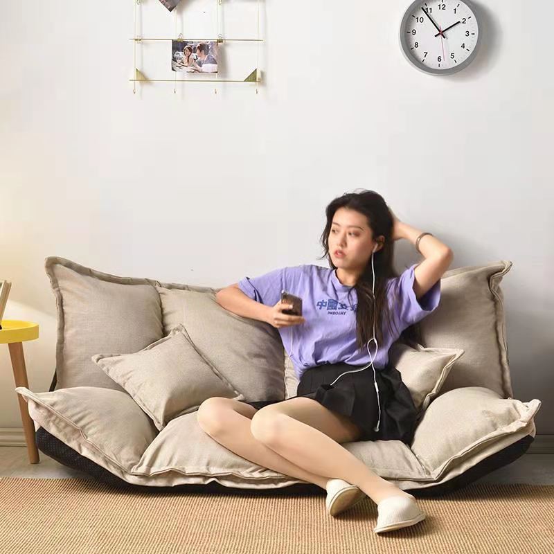 懒人沙发单人卧室折叠简易可爱女孩现代简约网红款榻榻米双人小椅