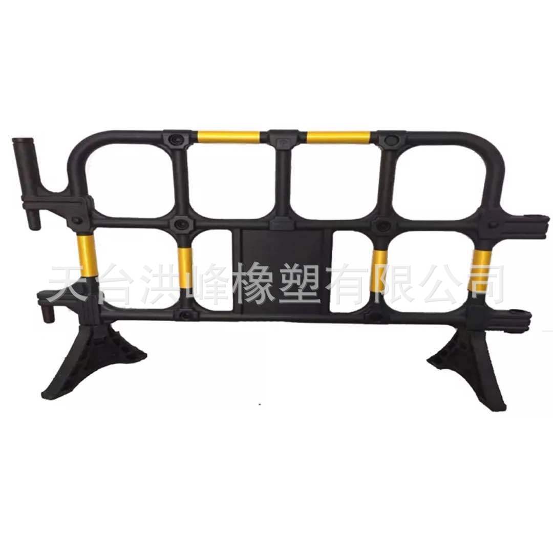 1.4米黑色塑料护栏施工围栏道路防撞胶马大板广告位护栏塑料铁马