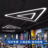 LED创意个性 三角形吊灯办公室健身房电竞网咖工业风造型工程灯具