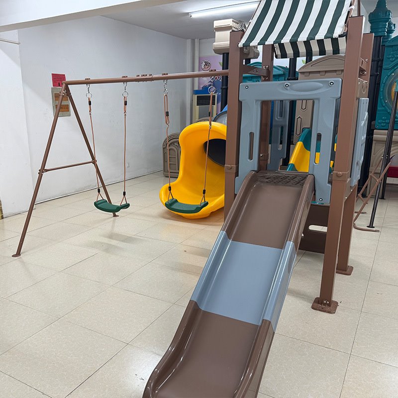 户外庭院悬挂秋千儿童滑滑梯攀爬组合幼儿园小区小型游乐设备