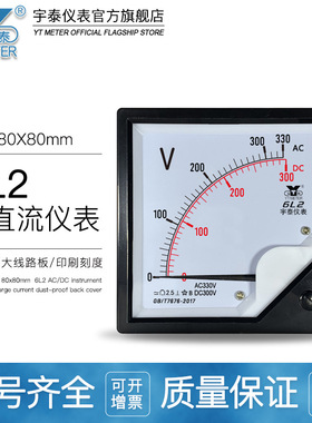 6L2交直流两用电压表100V 300V 500V 600V指针AC DC通用双量程6C2