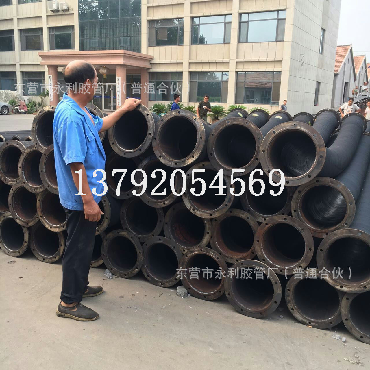 工业矿业吸排水胶管大口径耐磨法兰胶管 抽沙喷煤粉用橡胶钢丝管