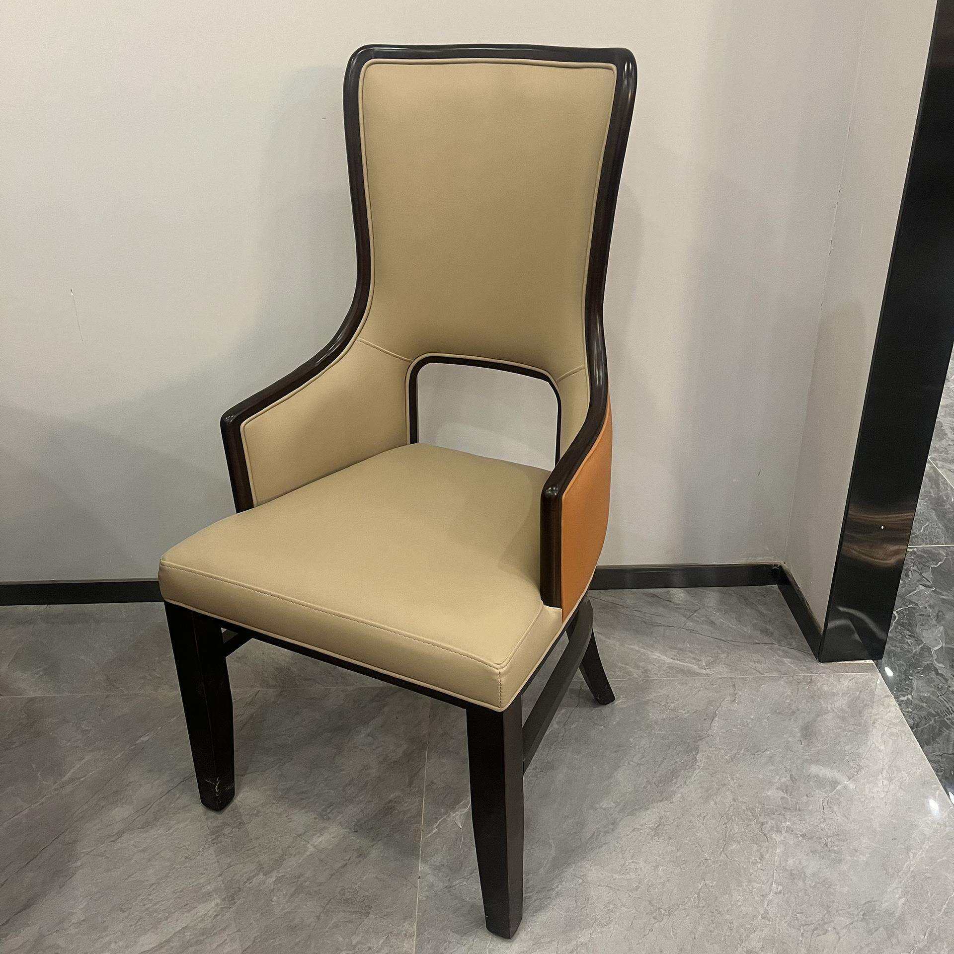 0BDM362#北欧简约现代实木餐椅餐厅酒店包厢高靠背椅包间宴会接待