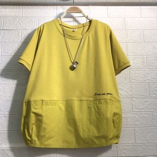 T恤港味文艺上衣女士纯棉体恤 2023春夏新款 时尚 韩版 宽松休y闲短袖