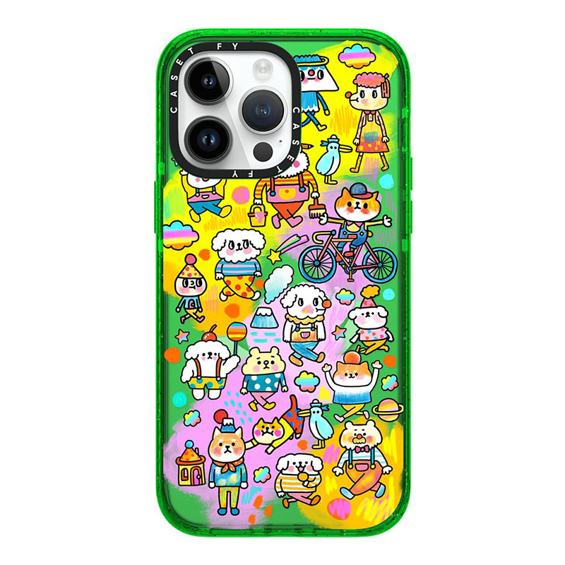 【官方正品】CASETiFY 闪粉亚克力搞怪猫咪适用苹果iPhone14ProMax磁吸手机壳13潮牌12/1