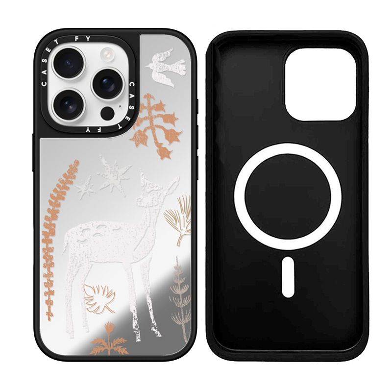 【官方正品】CASETiFY 镜面磁吸欧阳娜娜同款适用苹果iPhone16ProMax手机壳15pro套13/14