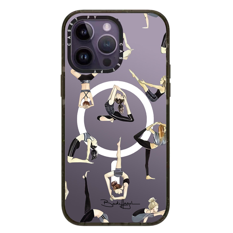 【官方正品】CASETiFY 瑜伽女孩适用苹果iPhone14ProMax磁吸手机壳13潮牌12/11硬套15pro