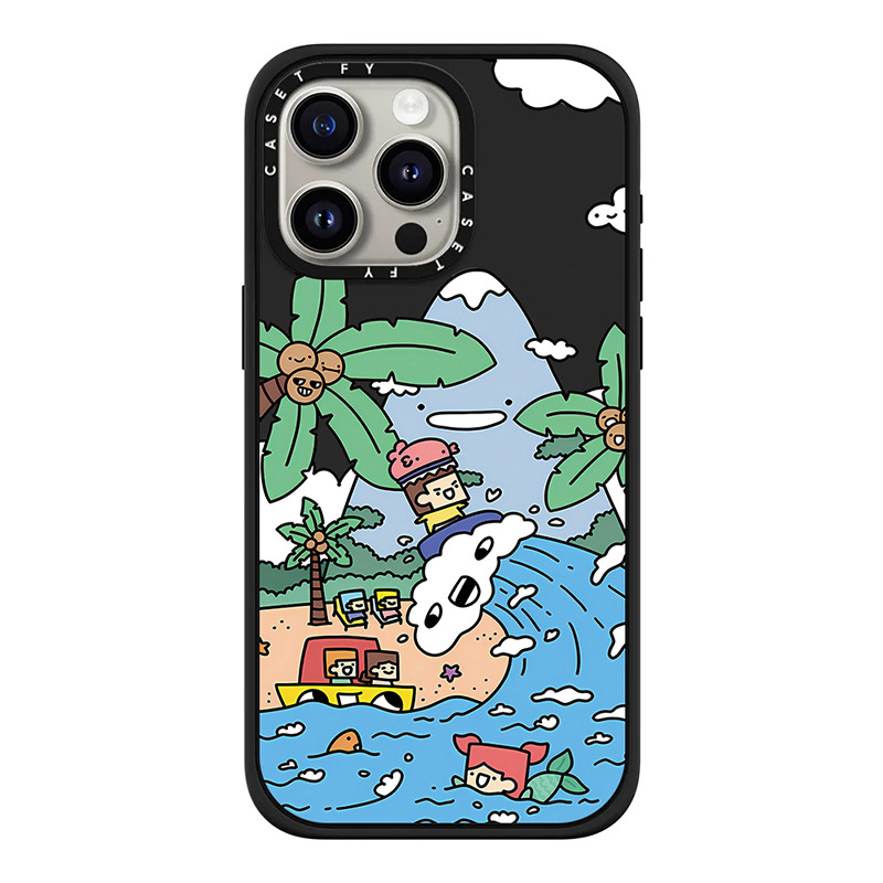 【官方正品】CASETiFY 哑光黑磁吸沙滩海水分割适用苹果iPhone16ProMax手机壳15pro套14