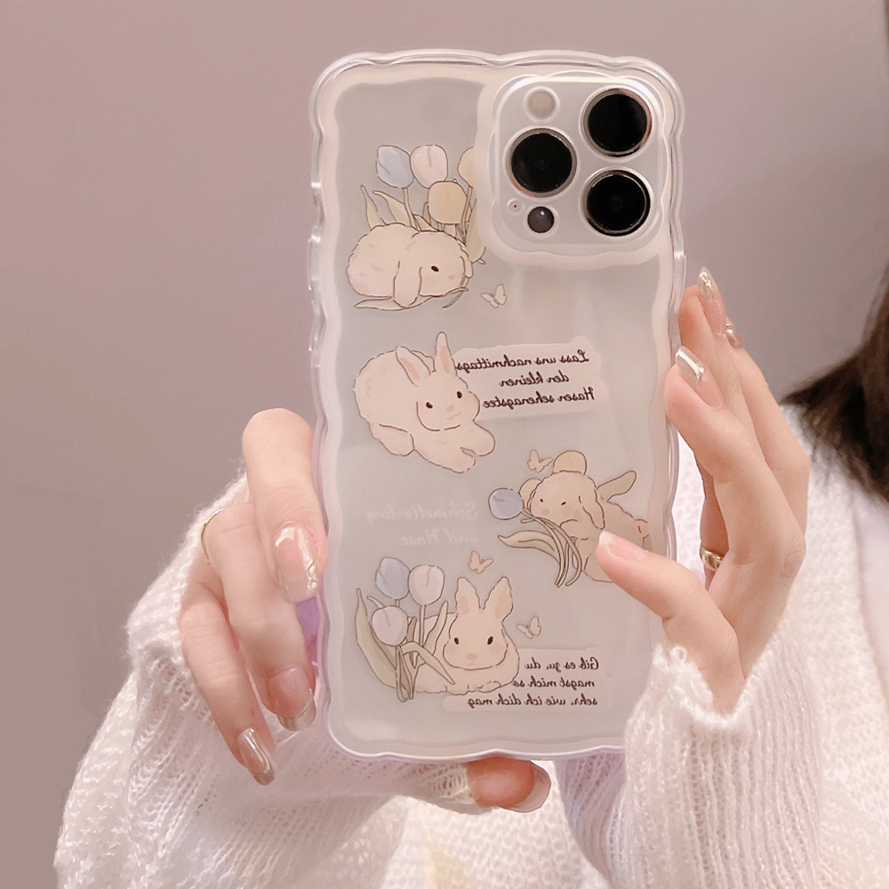 兔子iPhone14苹果15手机壳16pro max硅胶11透明X/8软12适用13男女