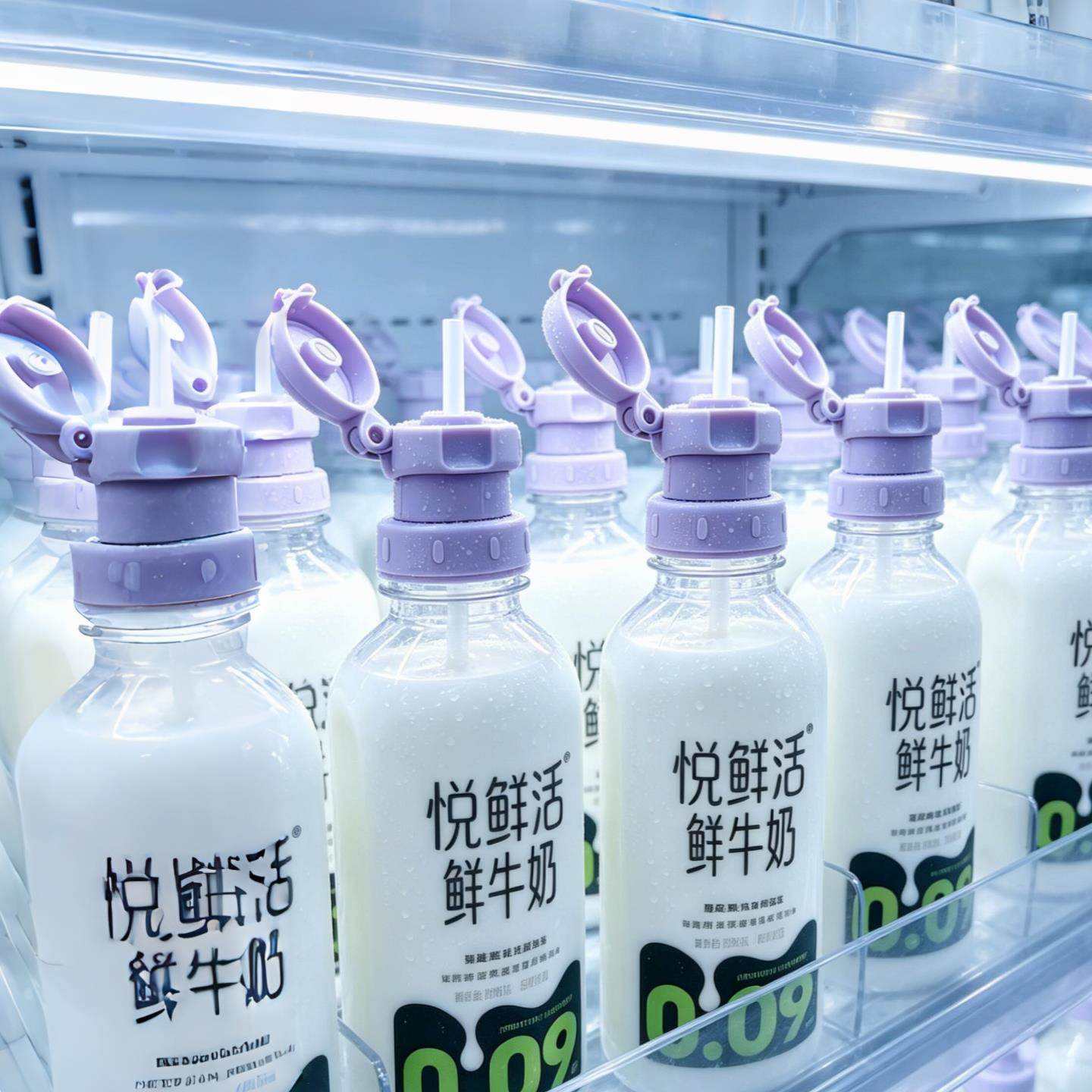 吸管瓶盖矿泉水饮料悦鲜活牛奶三合一转换头大口径外出便携防呛水图片