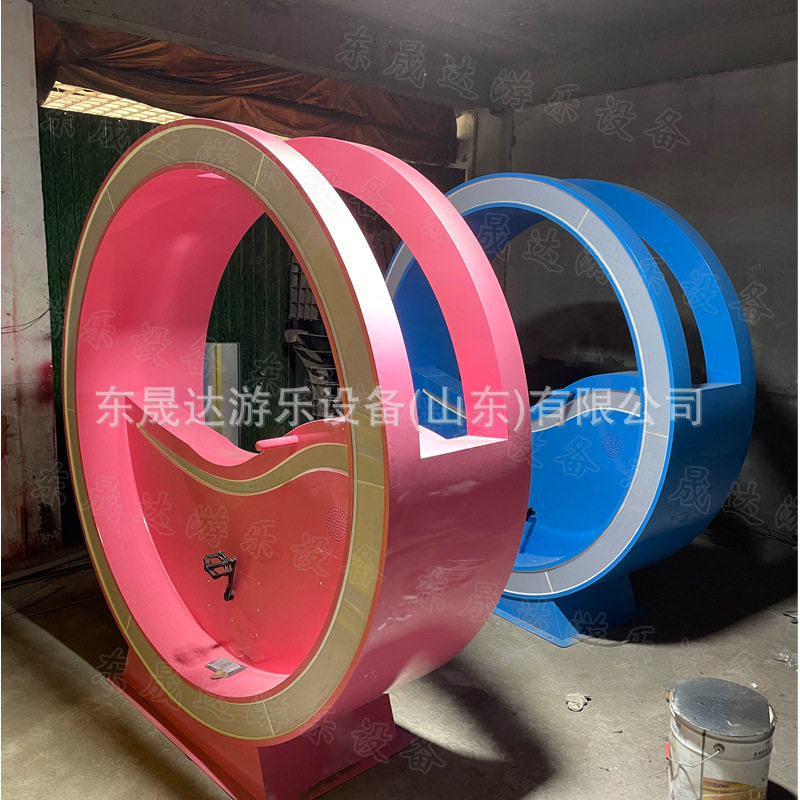 无动力脚踏发光单车 广场商场景区公园亲子互动脚踏发电发光单车