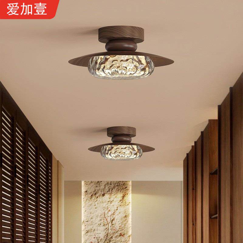 过道灯中古风创意飞碟走廊吸顶灯2025年设计师新款玄关入户门厅灯