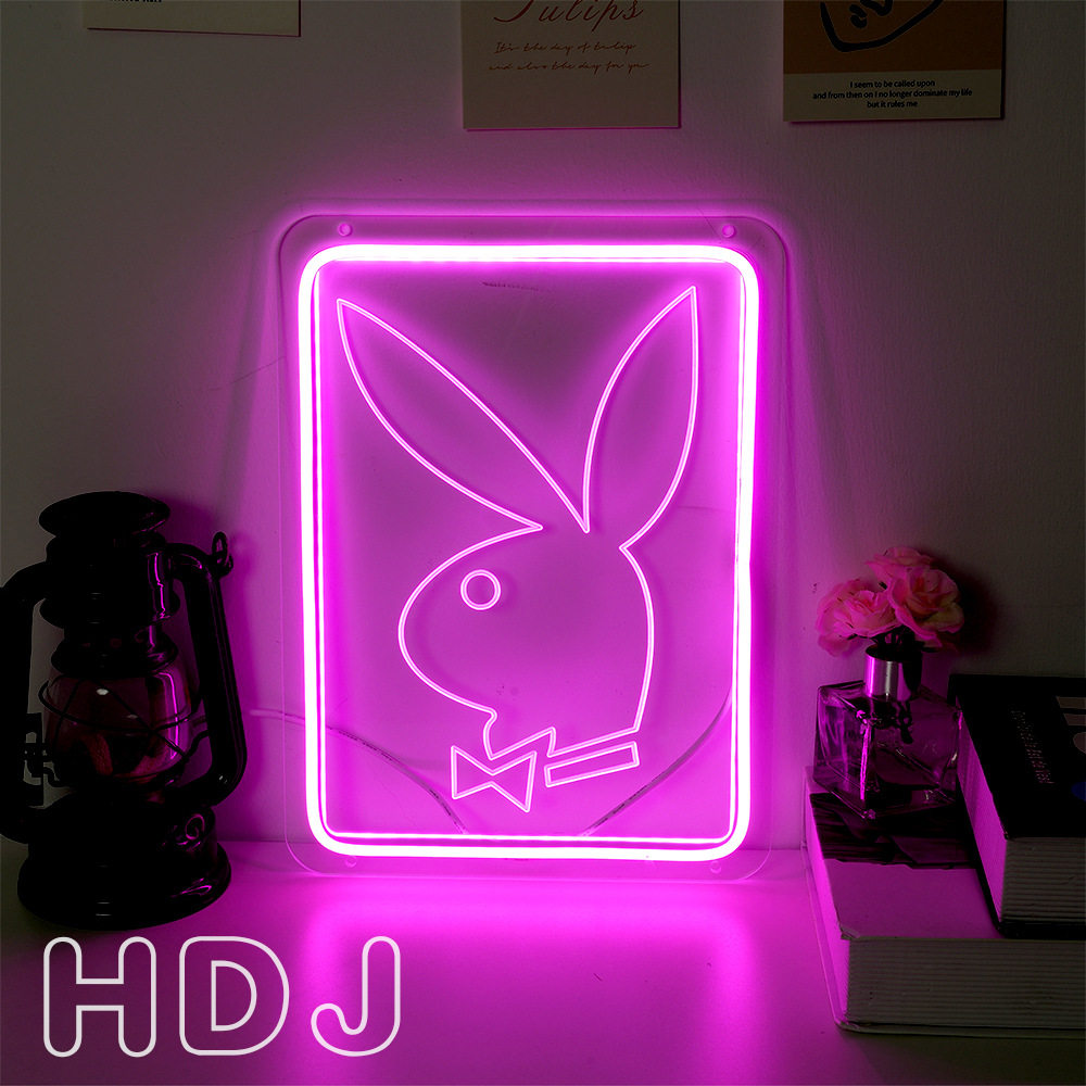 DIY兔子造型亚克力霓虹灯