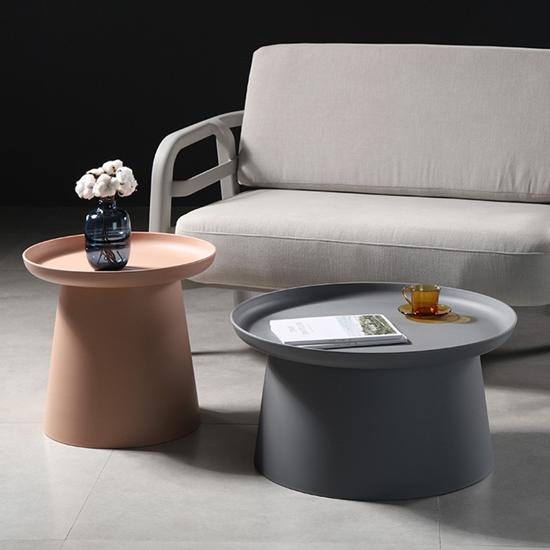 北欧茶几简约客厅小户型茶几欧式圆形简易茶几设计师彩色边几矮桌