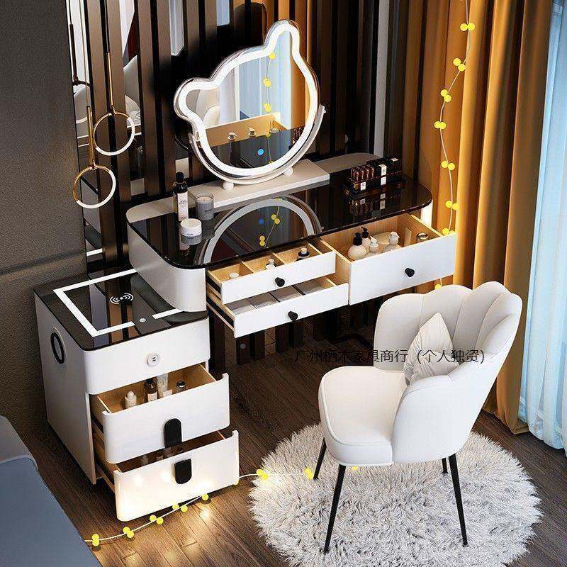 M轻奢化风钢玻IMR璃多Q功能智能无线充电卧室妆台现代简梳约高感