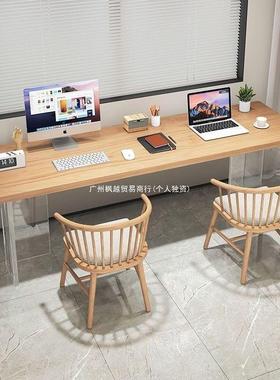 亚力悬浮书桌双人木学生用儿童写字桌靠实墙窄桌ZCZ克子电脑桌家