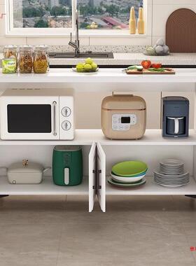 房置物架落地微厨XVQ波炉烤箱物柜餐切菜桌备台橱柜家用餐边收纳