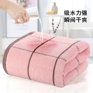 H女J浴巾家用大号纯棉吸水柔全棉成7人洗软澡擦身柔软男士情GUK侣