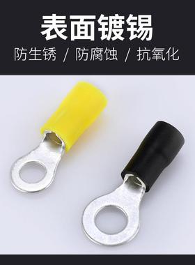 国标R-V1.25-3.2压接端子2-3线.73.545.5-6冷2-4KMT圆形O型绝缘头