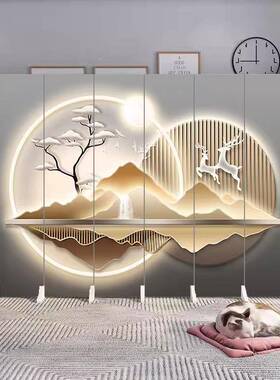 屏风隔断VSJ客风厅办公室可折叠欧动移酒店式饭店包间屏入户正对