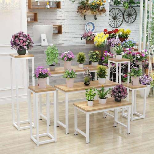 花店件套绿手捧花展台落橱窗铁ANF艺地花盆架多肉植七高低流水台