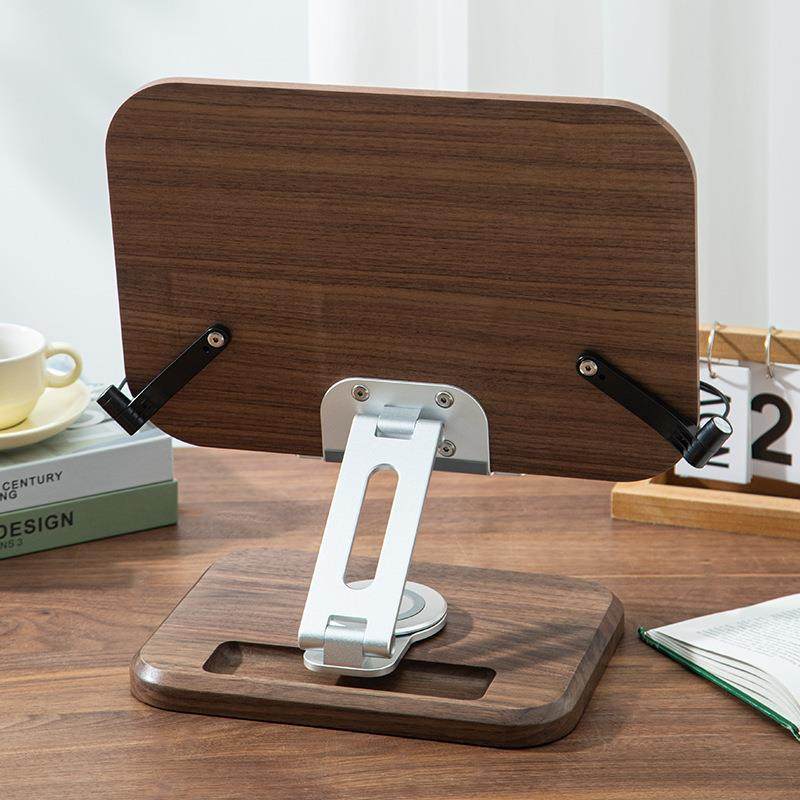 可黑胡桃实木阅读架升可升降旋转儿童原木无品牌/看支架降旋转同