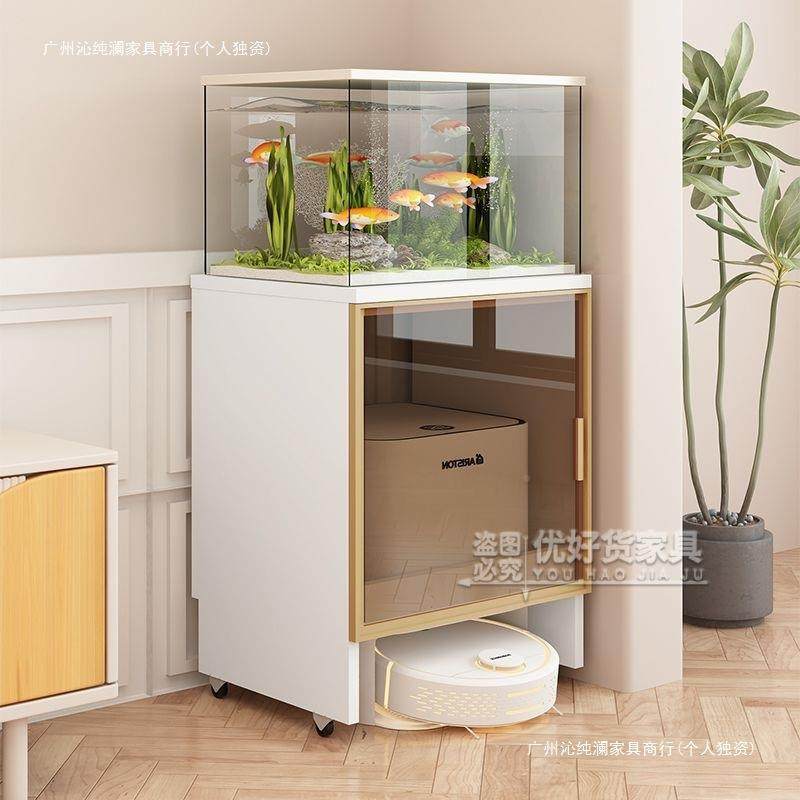 家用科沃斯扫地机器收纳客厅柜落地石头无品牌/站基人收纳柜轻奢