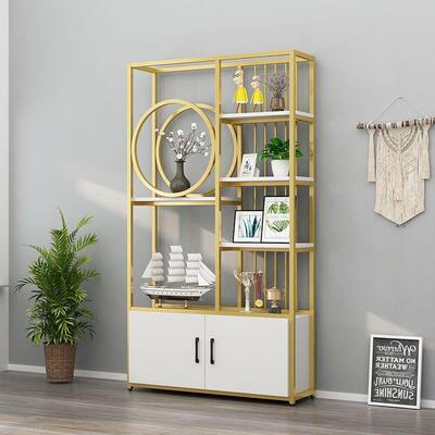 铁镂物空隔断新款置架玄关落屏风JAJ书架办公室装饰柜艺地多层展