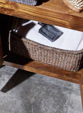 9QXC复古洗漱手台地卫生洗间仿古原木实木小型现代VLE中式户浴室