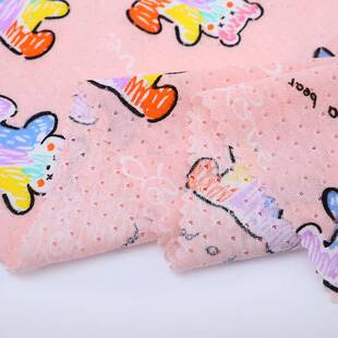 花婴恤幼儿t防卡蚊裤口水巾RZG布爱心提花汗布通印现货单面针织布