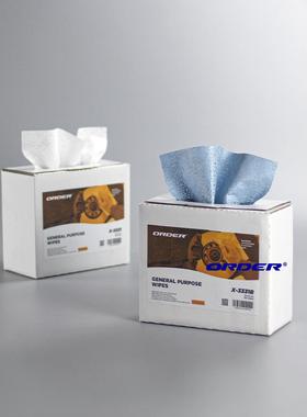 抽取业式/盒装蓝色擦纸拭油ZUE纸吸工擦拭布多用途油污擦油布