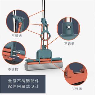 缩挤水胶棉用 米创懒人免手伸洗方换棉家海便绵吸水拖布589滚轮式