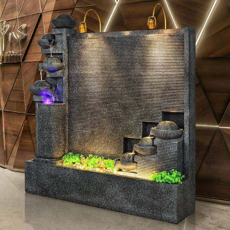 流水喷泉内水幕墙院水景观室鱼池阳台庭缸客鱼厅风FUX水招财屏风,家居饰品,流水摆件,淘宝优惠券,粉丝福利购,淘宝优惠卷