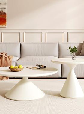 众之小亿225新款奶油家用客厅风户型圆形实木茶EAG几0组合沙发边