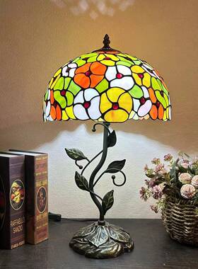 隆汇璟美式田厅园蒂凡尼12寸台53251灯客卧书房室灯学护眼灯跨习