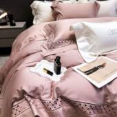 轻奢高床定匹马棉四套全棉纯棉镂空件被套纯LUD色样板房品