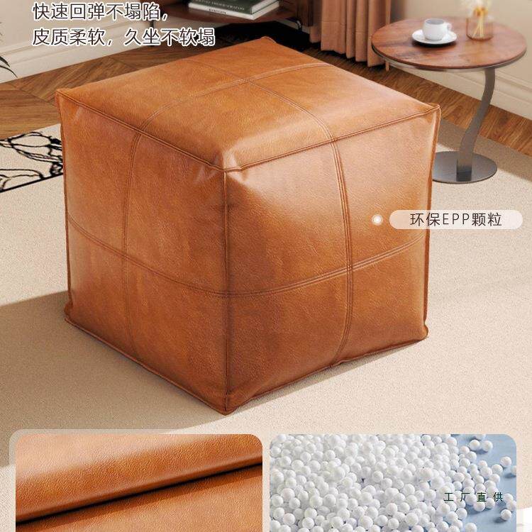 收旧衣填充沙发套纳凳793凳皮墩子娃娃储物二合一懒人坐墩搁脚蒲