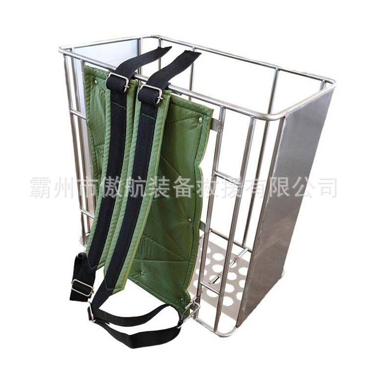 水带背架背负式不锈钢水带存放架双肩背式水龙带背篓水带存放架