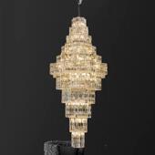 轻客奢厂家604水堂晶中空吊灯大厅别复式 楼厅餐厅大跃层简约灯饰