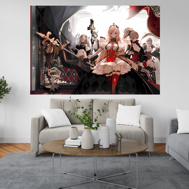 碧蓝航线背景布ins风挂布出租房宿舍墙面装饰挂布直播布置背景