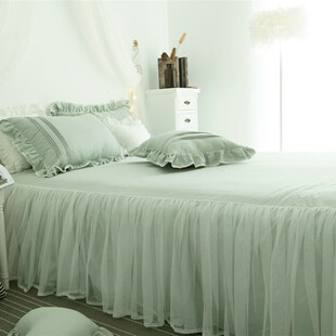 速发2YK韩公式主风四件套纯棉简约蕾丝花边床裙8.1m床上用