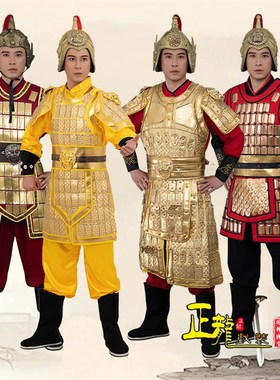速发影装古装盔甲戏视男演古代战场将士小兵将军装出服装戏曲
