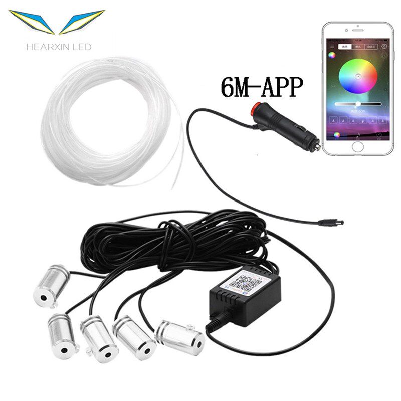 速发七车氛围灯汽彩冷光线仪表装饰灯手机氛拖五车载声控气一灯