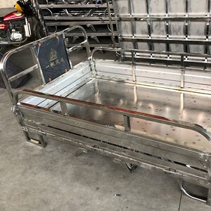 不锈钢电动三轮车箱摩托车三轮自卸E翻斗快递环卫海鲜农用车斗定