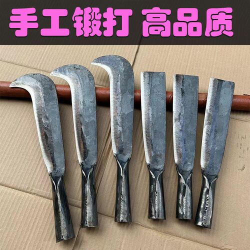 质量很好弹簧g钢纯手工锻打小柴刀农用砍树镰刀弯刀砍竹子砍甘蔗